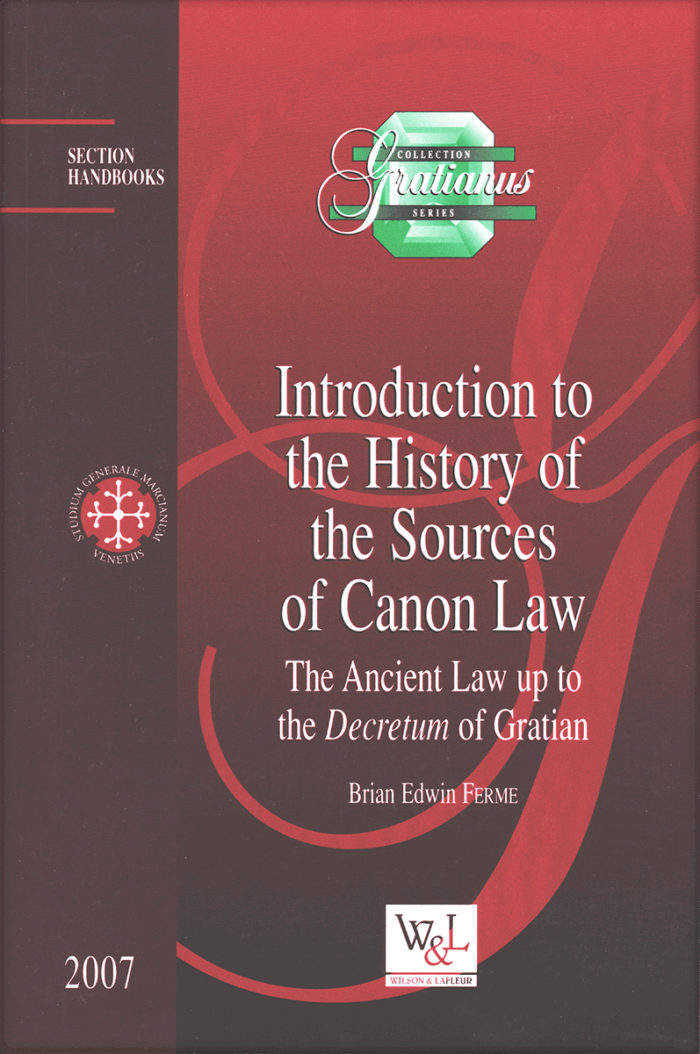 Introduction to the History of the Sources of Canon Law